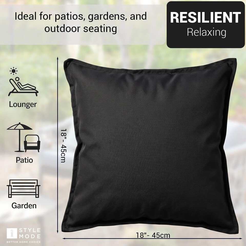 image 1 of Waterproof Indoor & Outdoor Cushions 60 x 60cm – Pack of 2|Garden Patio Sofa Scatter Cushions