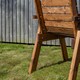 image 10 of Charles Taylor Hand Made Traditional Chunky Rustic Wooden Garden Chair Furniture Flat Packed | Brown | Brown