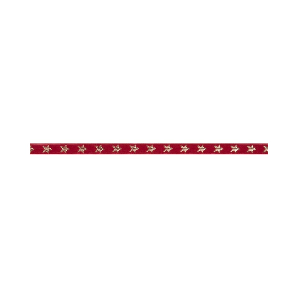 Berisfords Red/Gold 10mm Galaxy Ribbon (Value Roll) for Dressmaking - per 20 metre roll