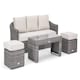 image 4 of Classic Rattan 5 Seater Sofa Set with Coffee in Stone
