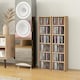 image 2 of HOMCOM Set of 2 CD Storage Units with Adjustable Shelves Natural