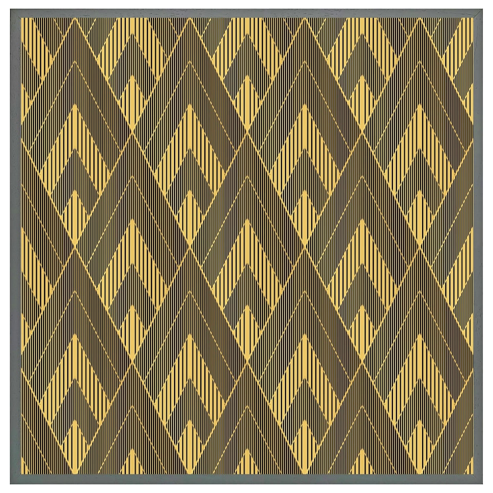 image 1 of Black & gold striped triangles (Picutre Frame) White | L