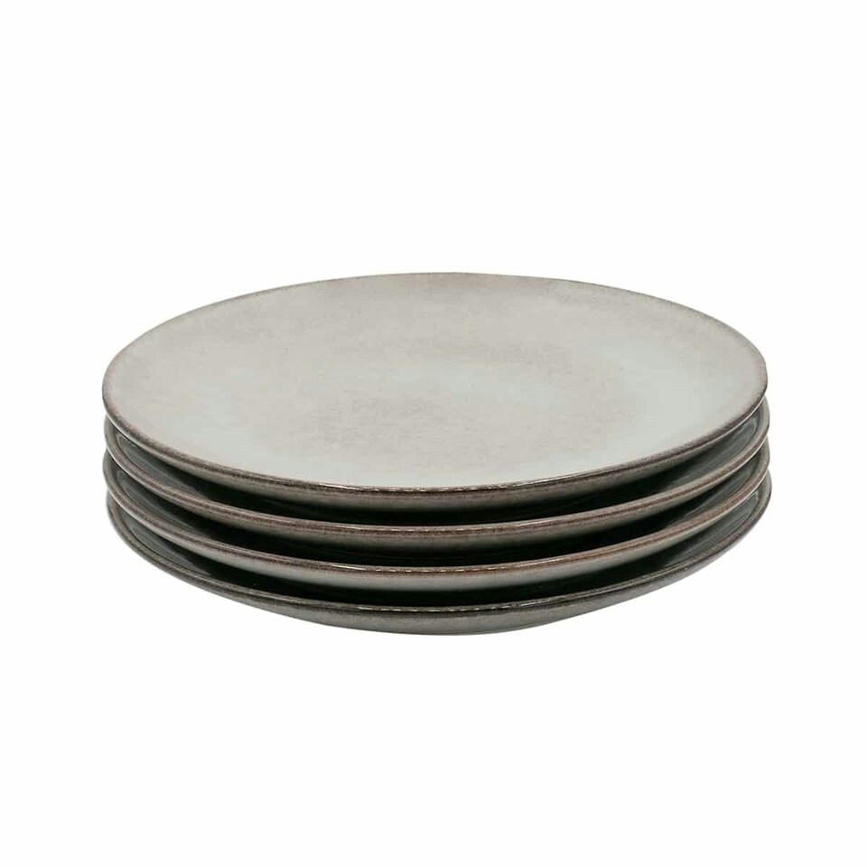image 1 of Cooks Professional Nordic Stoneware Dinner Set | 20-Piece | Reactive Glaze | Grey