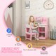 image 5 of ZONEKIZ Kids Desk and Chair Set with Storage for 5-8 Years Pink