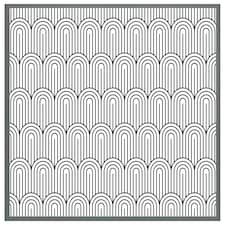 Geometric curves (Picture Frame) Grey | M