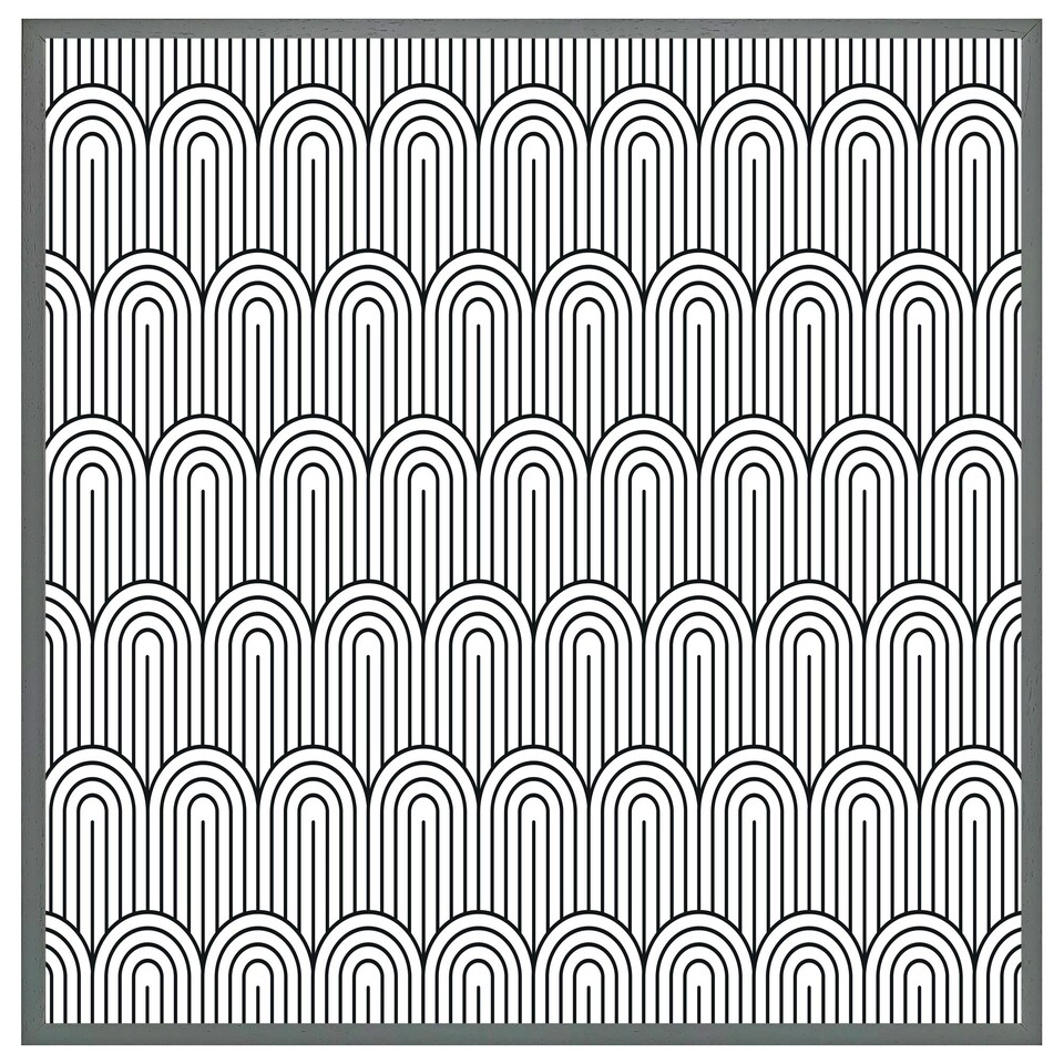 image 1 of Geometric curves (Picture Frame) Grey | M