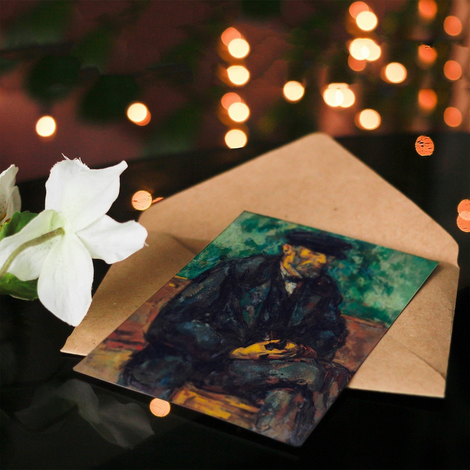 image 1 of Paul Cezanne Art Card The Gardener Vallier Portrait Painting