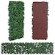 image 1 of Expanding Trellis With Artificial Leaves and Flowers - Ficus Leaf Garden Hedge Balcony Privacy Screening Panel | Green | Green | L | 1