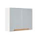 image 1 of Bathroom Cabinet Wall Mounted Mirrored Vanity Storage Organiser | White