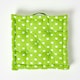 image 3 of Homescapes Cotton Green Stars Floor Cushion - 50 x 50 cm | Green | 50 x 50 cm