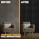 image 6 of NOVECRAFTO Brick Effect 3D Wall Panels – 6 Sheets Covering 1.5m² | 16.15ft² Interior Cladding Set | Urban Brick Design – Each Panel 50x50cm Classic Brick Black