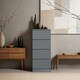 image 2 of FWStyle Stora 4 Drawer Chest of Drawers - Matt Dark Grey