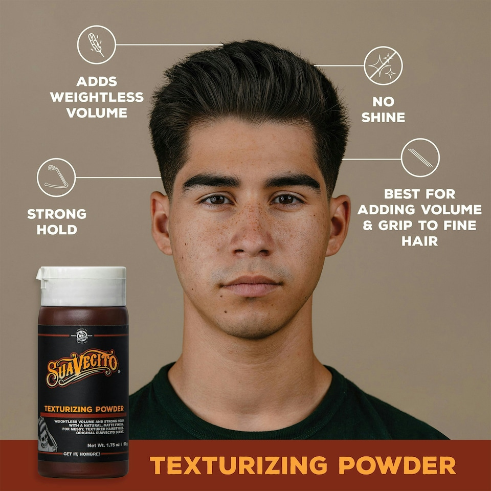 image 1 of Suavecito Texturising Powder: Volume with Matte Finish, 1.75oz