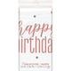 image 2 of Rose Gold Glitz Birthday Plastic Tablecover 213cm x 137cm