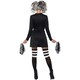 image 3 of Fever Womens/Ladies Gothic Cheerleader Costume - Black/White - S S