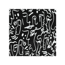 Geometric Shapes Repeating Designer Splash Back | White