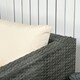 image 6 of Outsunny 3Pcs Rattan Corner Sofa Set with Coffee Table, Cushion, Beige