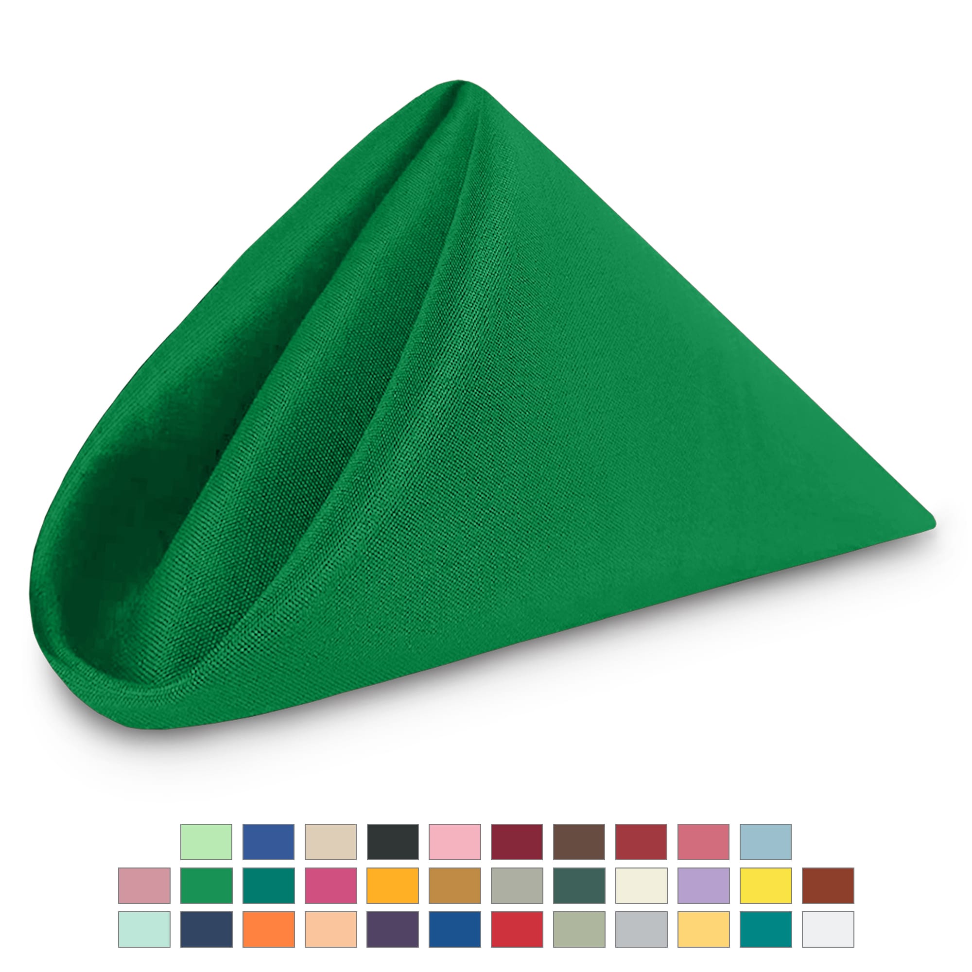 Neel Blue 20 Inch Polyester Table Napkins, Reusable, Wrinkle-Resistant - 50x50cm in Bright Green | Size: 50x50 cm