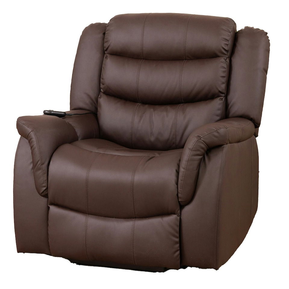 image 1 of Almeira Electric Riser Recliner with Massage and Heat - Brown