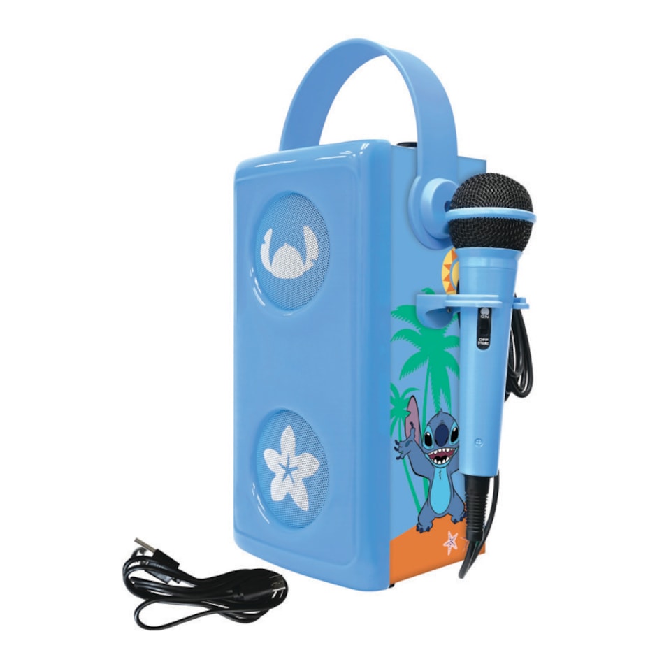 image 1 of Lexibook BTP185DZ Disney Stitch Luminous Bluetooth Speakers with Lights & Mic