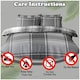 image 3 of VELVETIO Wimborne Check Duvet Cover Set Reversible Polycotton Easy Care Beddings Grey | Double