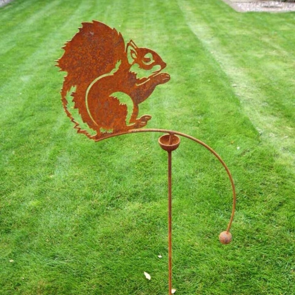 image 1 of Squirrel Wind Rocker Single Bare Metal/Ready to Rust - Steel - L66 x W54 x H148.5 cm