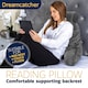 image 2 of Dreamcatcher Deluxe XL Grey Reading Pillow Detachable Headrest, Shredded Memory Foam Cuddle Cuddle Cushion Backrest Arm Support | Grey | Grey | XL - Grey | 1