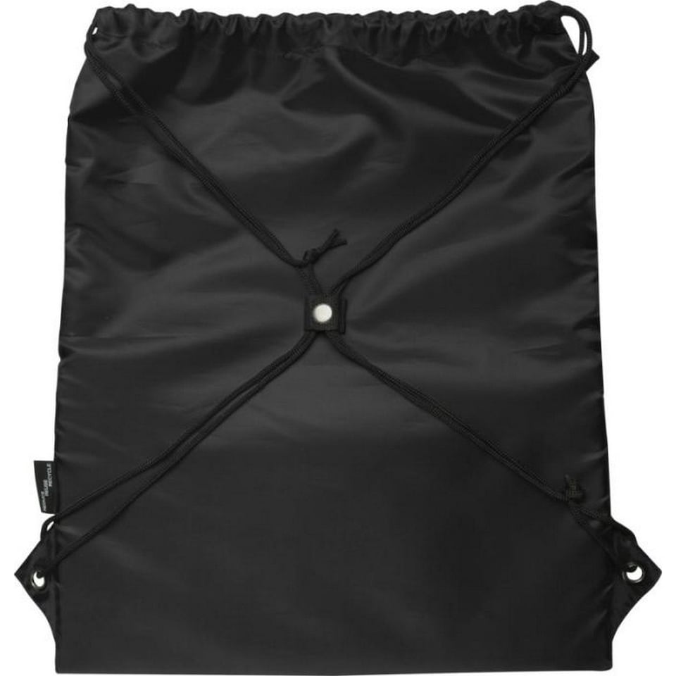 image 1 of Bullet Adventure Recycled Insulated Drawstring Bag - Solid Black - One Size Black | One Size
