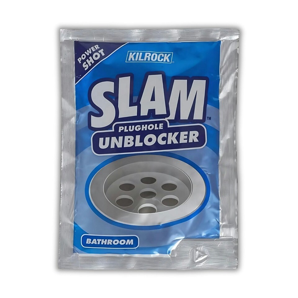 image 1 of Kilrock Slam Plughole Unblocker Bathroom Hair Clog Dirt Cleaner
