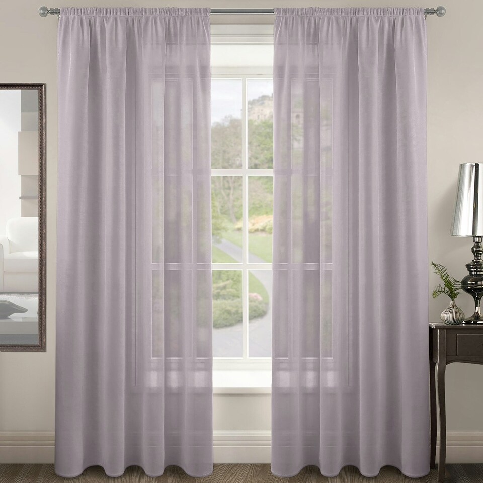 image 1 of Velosso Riva Slot Top Voile Panel - 150cm x 122cm Purple | Mauve