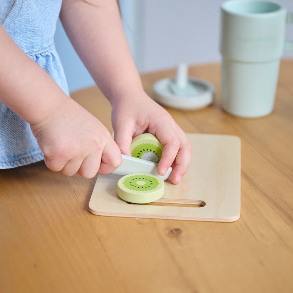 image 1 of Teamson Kids Wooden Healthy Dessert Play Food Set with Blender & 27 Pieces