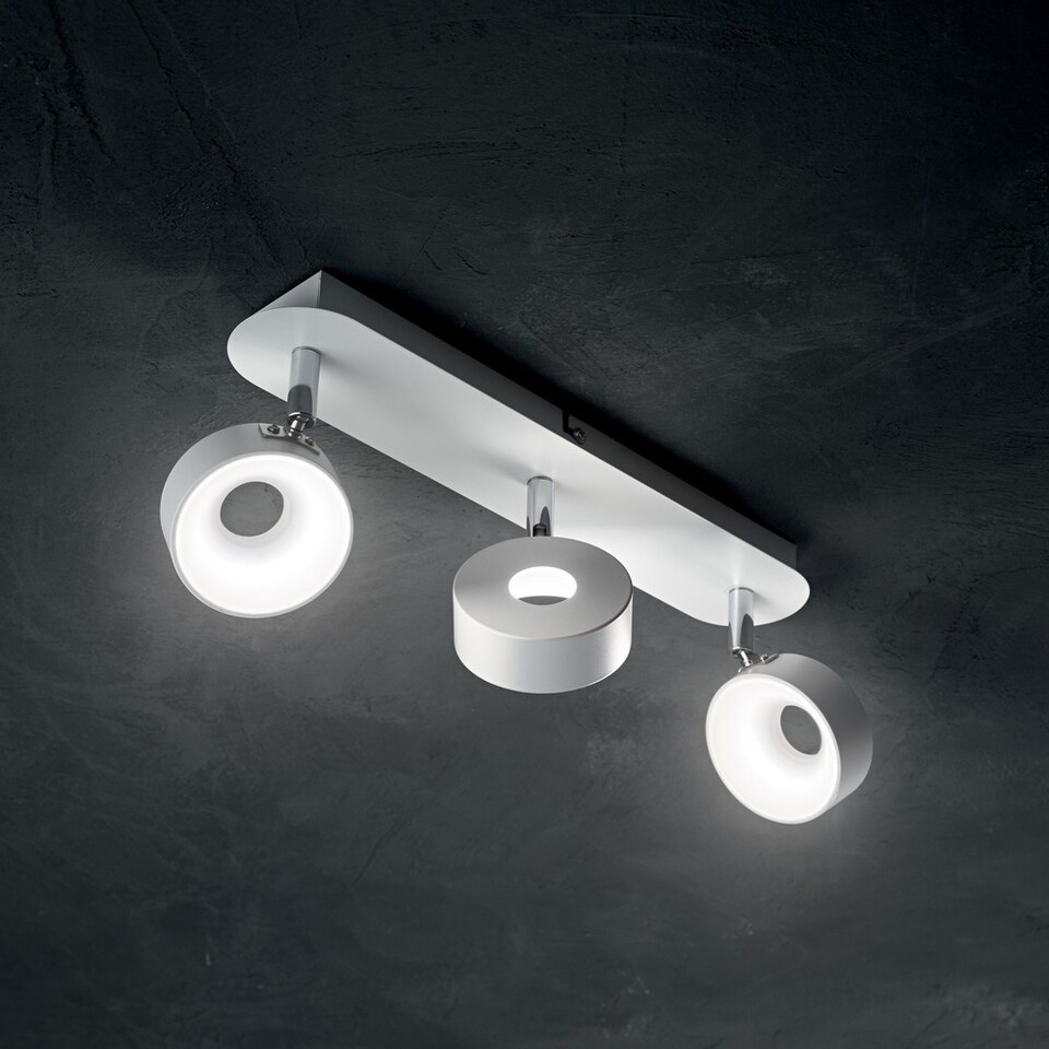 image 1 of Oby LED 3 Light Ceiling Light White