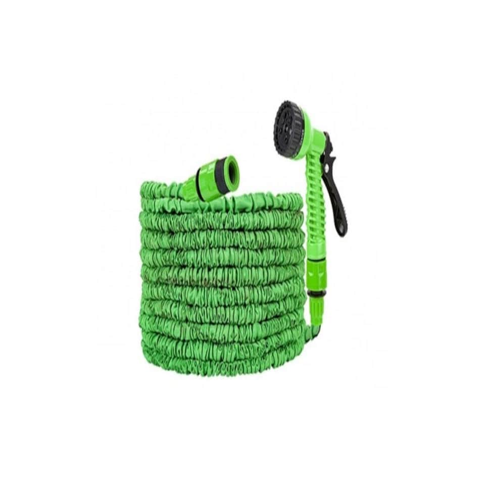 50FT Expanding Hose With 7 Dial Spray Gun 15M Garden Outdoor Hose - Compact Super Light Kink Free Expanding Hose Tools Accessories Green