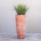 image 1 of Primrose Terracotta Red Tapered Tall Outdoor Cylinder Planter with Drainage 100cm