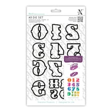 Xcut Dies Set (16pcs) - Carnival Numbers, Silver, A5