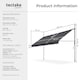 image 6 of Awning with hand crank - pressure fitted , height adjustable Black | Grey | 180 x 400 cm