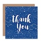 image 1 of Stars Pattern Typography Dark Thank You Card