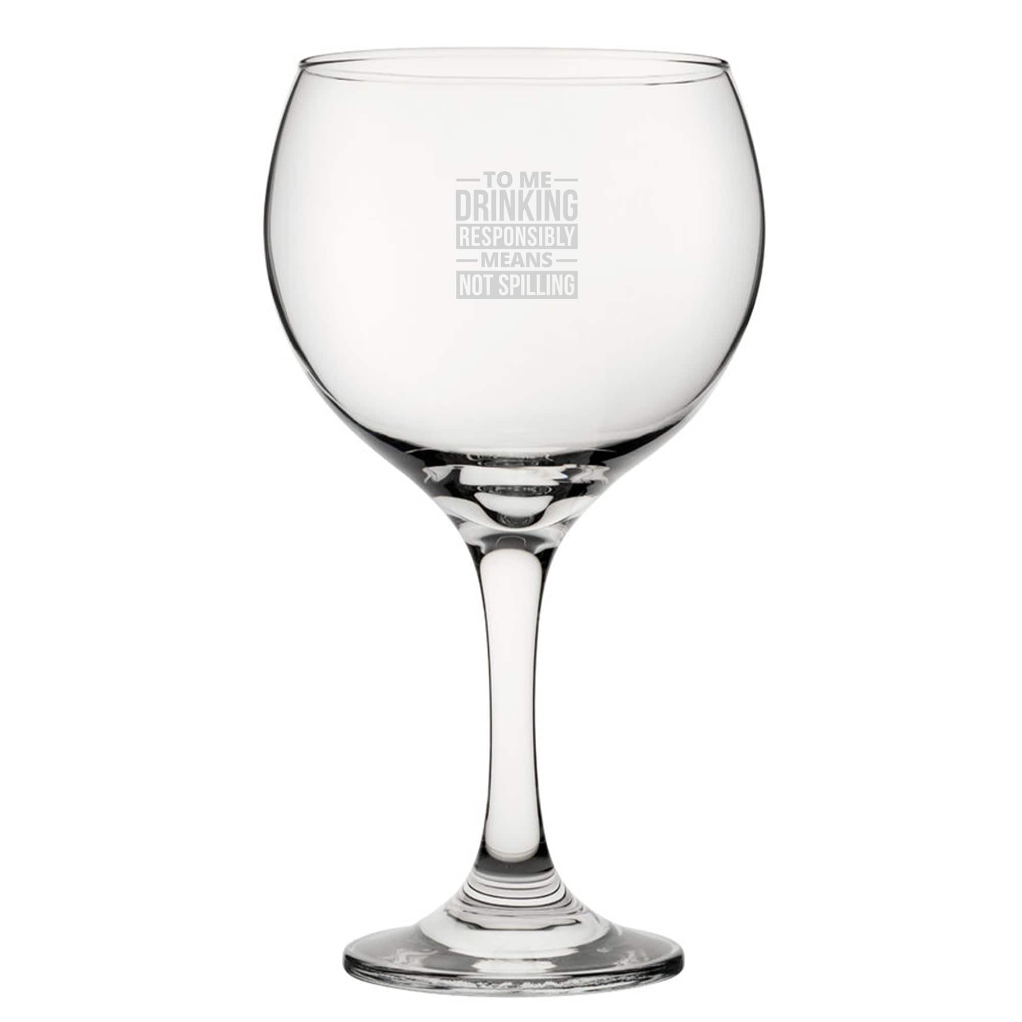 Personalised Engraved Gin Balloon Glass for Friend Birthday Gift