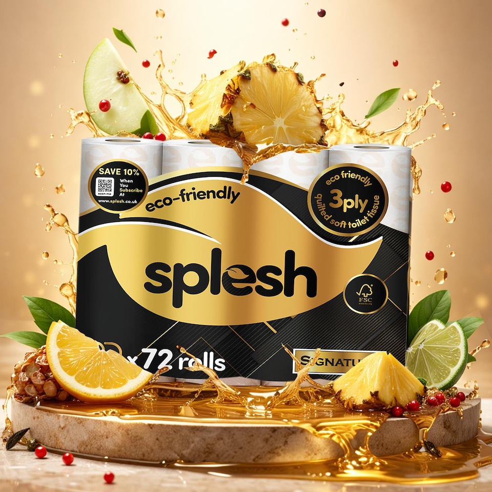 image 1 of Splesh Toilet Roll Signature Scented 72 Rolls|Quilted 3-Ply Soft Toilet Paper