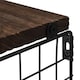 image 3 of Living and Home 3Pcs Wooden Wall Floating Shelves with Basket