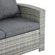 image 8 of Outsunny 6Pcs Rattan Sofa Set Coffee Table Footstool Outdoor w/ Cushion