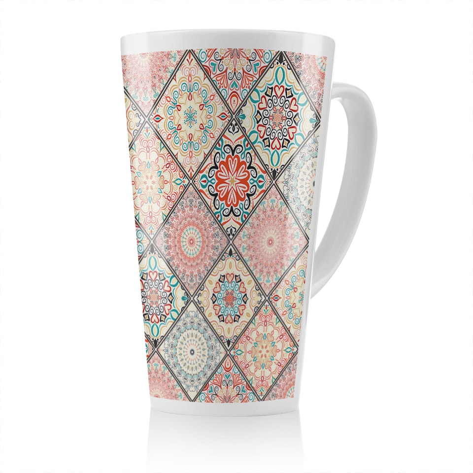 image 1 of Luxury Oriental Tile Latte Mug