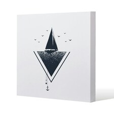 Sailboat at Sea (Canvas Print) 114 x 114 x 4cm