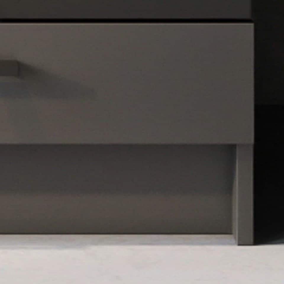 image 1 of Lina Kitchen Cabinets 5 Unit Set Sink, Base & Wall Units - Black Grey 1800mm