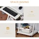 image 5 of HOMCOM Movable Computer Desk with 4 Moving Wheels Sliding Keyboard Tray Home Office Workstation White