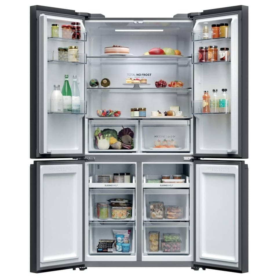 image 1 of Haier HCR39F19ENPT - Slate Black American Fridge Freezer - 651L - 4 Star Energy Rating- E rated