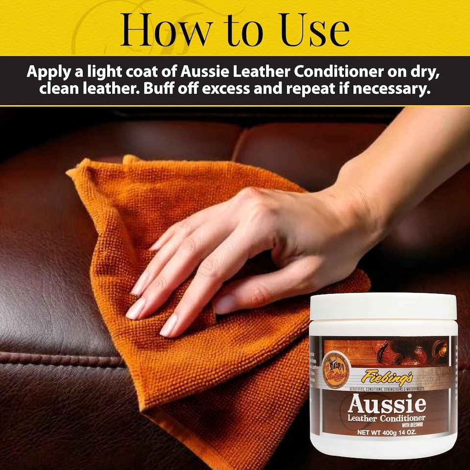 image 1 of Fiebing's Aussie Leather Conditioner - Heavy Duty Weather Protection 14oz | Clear
