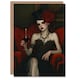image 1 of Horror Goth Fashion Red Wine Lady Portrait Her Birthday Card