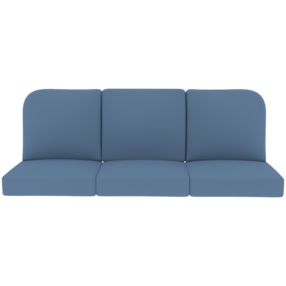 image 1 of Covers&All Outdoor 5 in Seat / Back Cushion with Highly Durable Cover Rite Fabric, 22 in W x 24 in L x 5 in Thick, Sky Blue