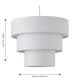 image 6 of Barty - White 38cm Tiered Pendant Shade White